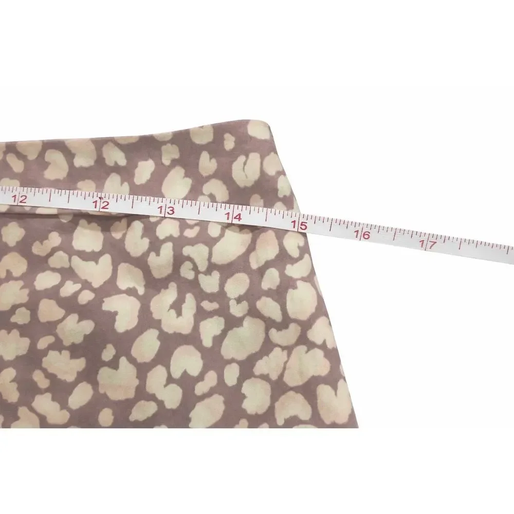 Intimately‎ Free People Pink Leopard Ruffle Hem Mini Skirt Boho Y2K 30 Waist